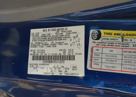 2009 Ford Mustang V6/V6 Premium из США, поврежденный, VIN 1ZVHT80N195115272